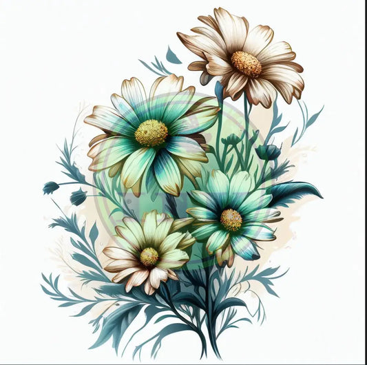 Attractive Sunflower Flower Design Tattoo