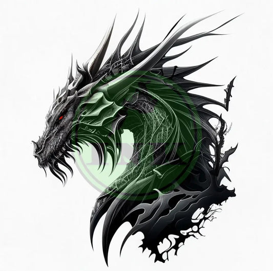 Black Dragon Wyvern Tattoo Design