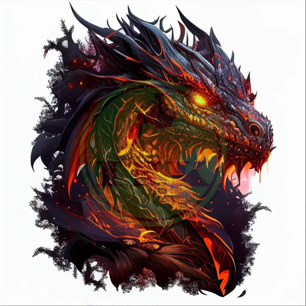 Blaze Dragon Tattoo Design