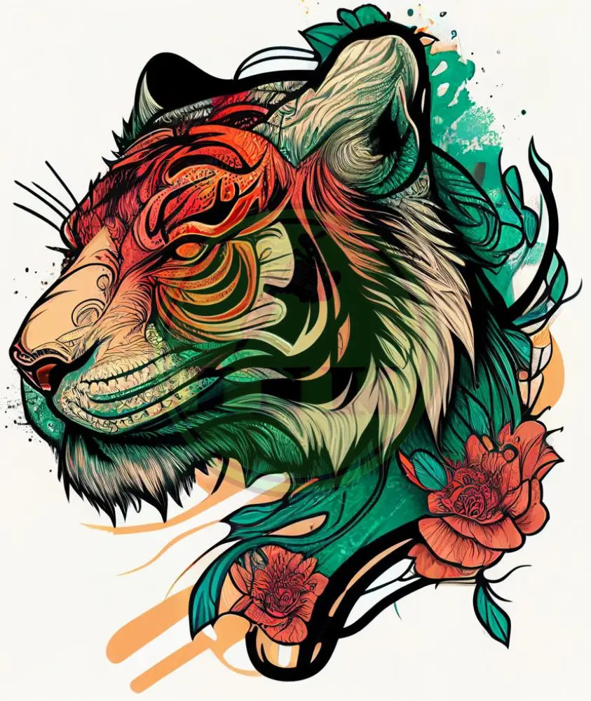 Bold Tiger Tattoo Design