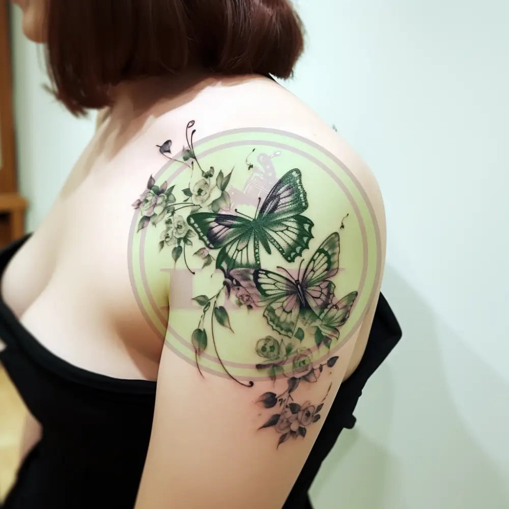 Butterfly Shoulder Tattoo Design