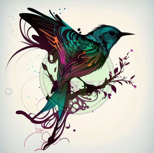 Charming Bird Tattoo Design