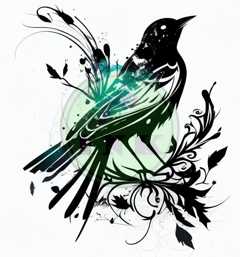 Charming Bird Tattoo Design