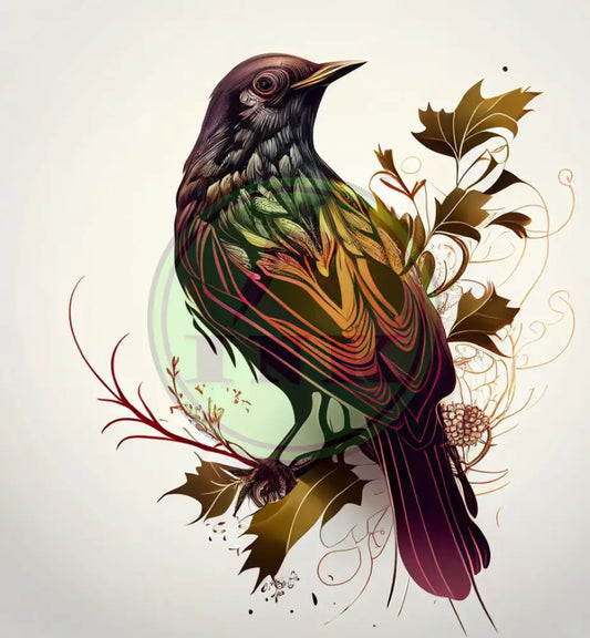 Charming Bird Tattoo Design