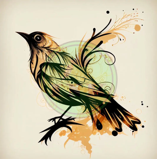 Cuddly Bird Tattoo Design