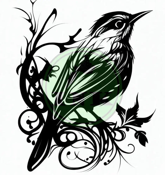 Cute Bird Tattoo Design