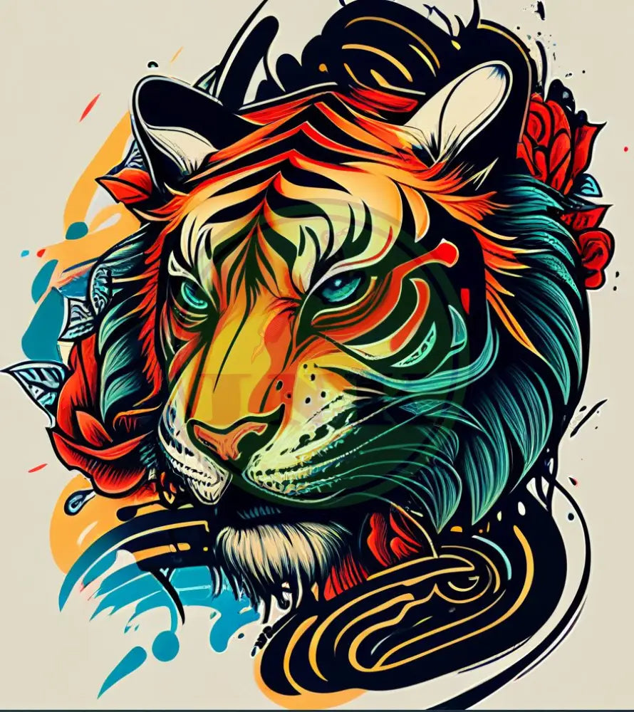 Daring Tiger Tattoo Design