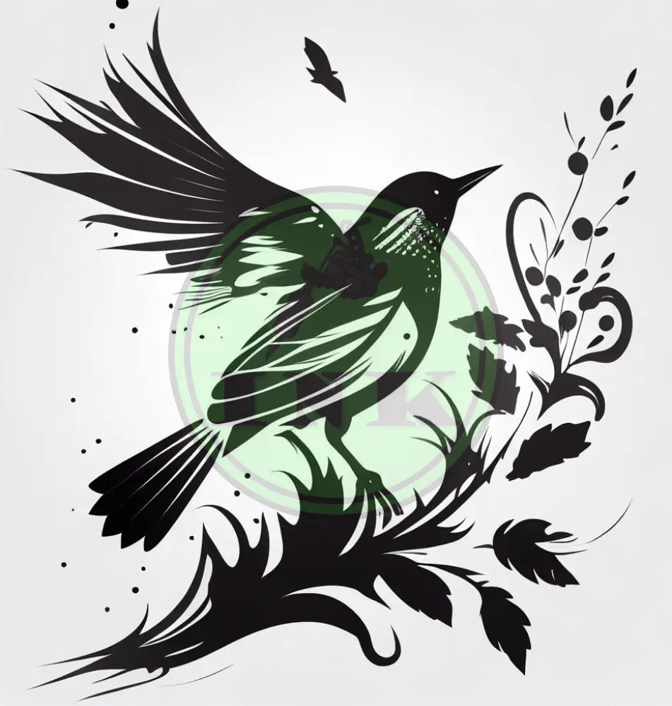 Delightful Bird Tattoo Design