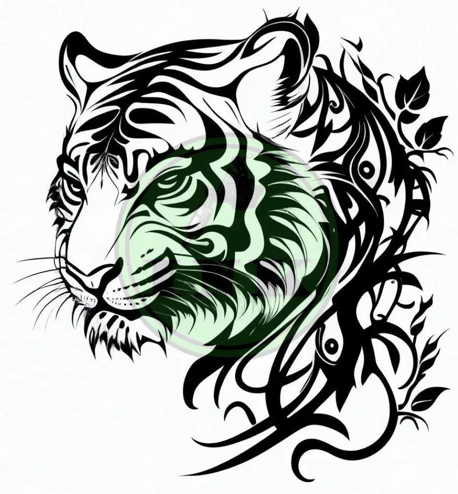 Dominant Tiger Tattoo Design