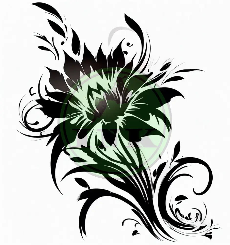 Elegant Flower Design Tattoo