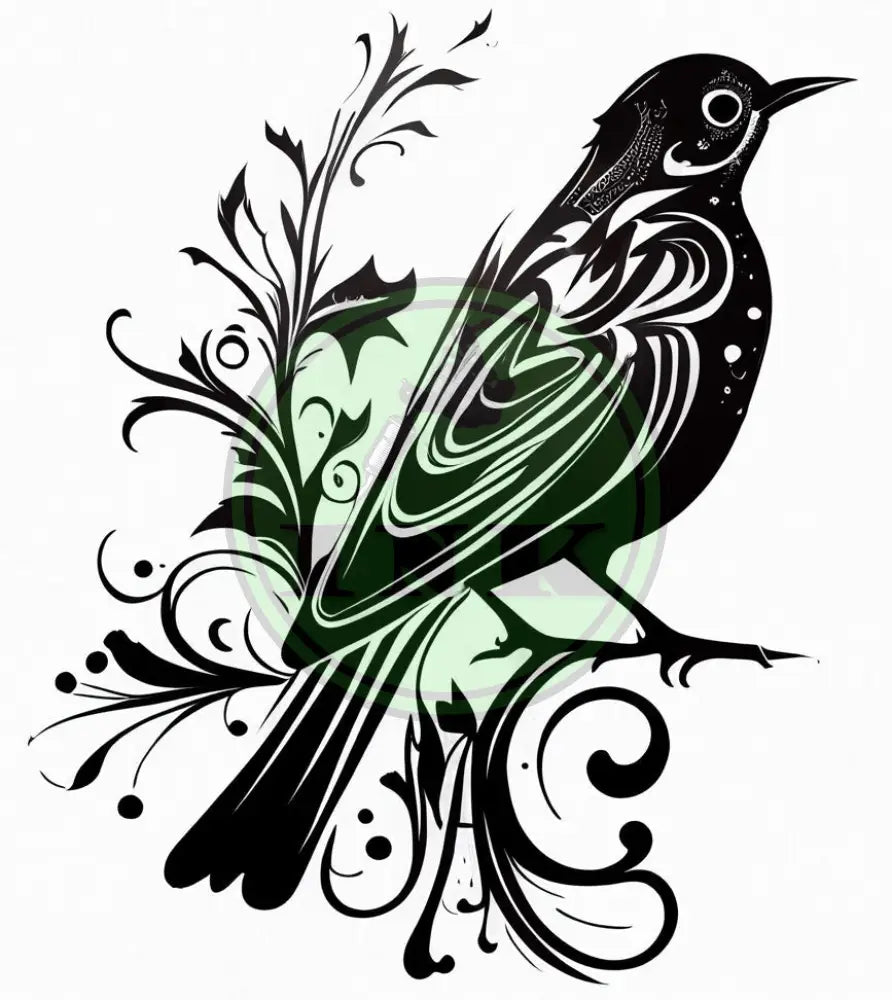 Enchanting Bird Tattoo Design