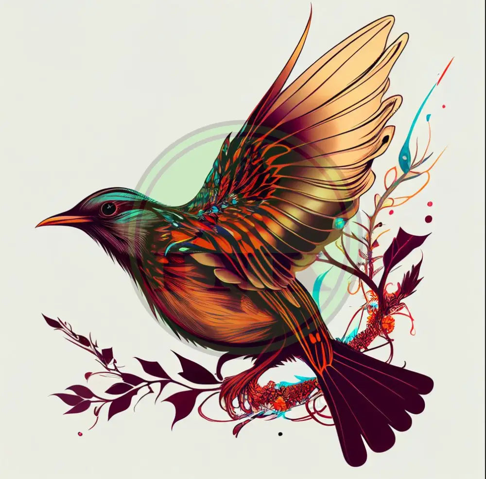 Endearing Bird Tattoo Design