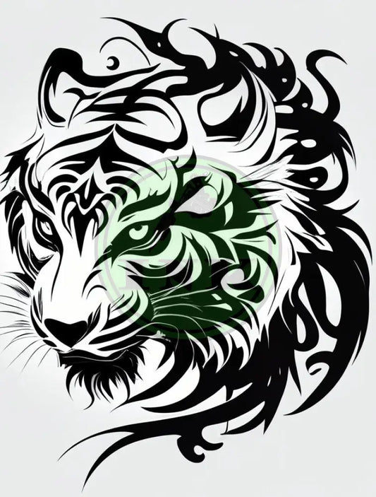 Energetic Tiger Tattoo Design