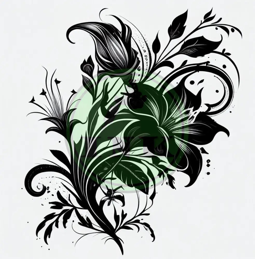 Enigma Daisies Tattoo Design