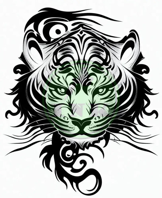 Enigmatic Tiger Tattoo Design