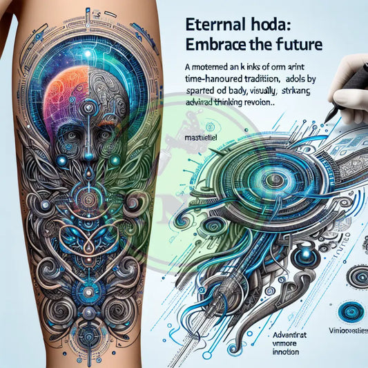 Eternal Hoda: Embrace The Future Digital Tattoo Design