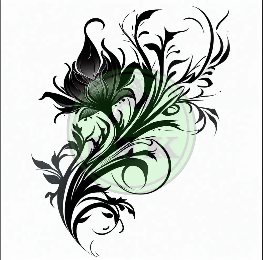 Ethereal Flower Design Tattoo