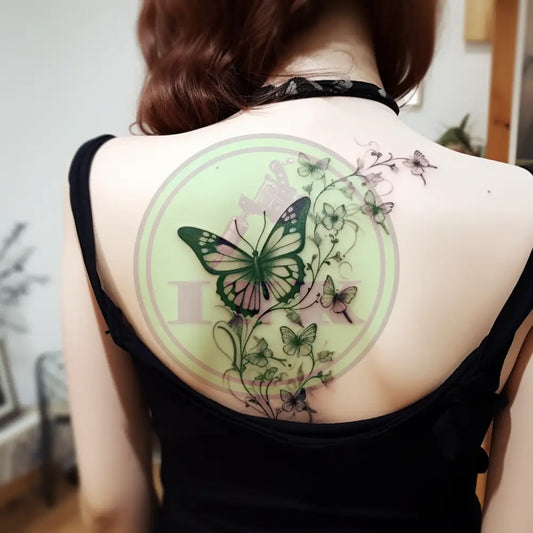 Exquisite Butterfly Back Tattoo Design