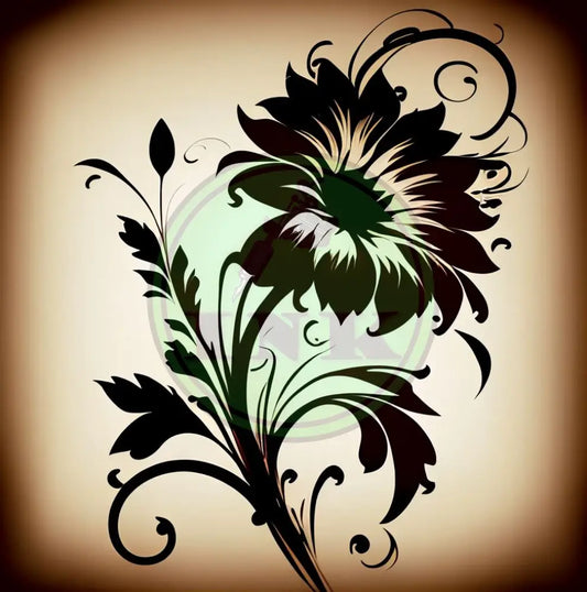 Exquisite Flower Design Tattoo