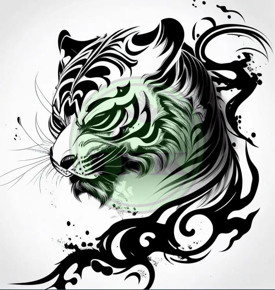 Ferocious Tiger Tattoo Design