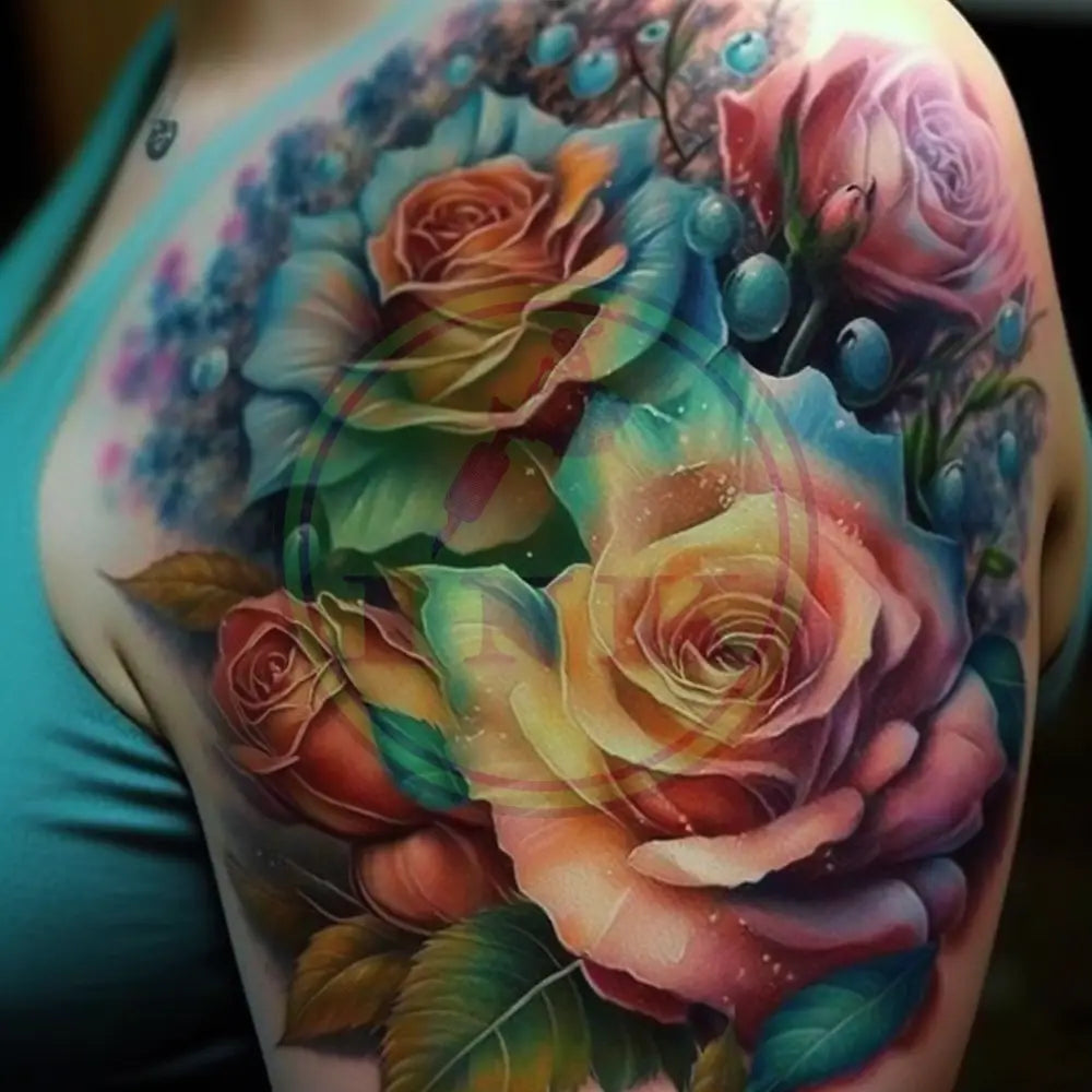 Flower Rose Tattoo Idea