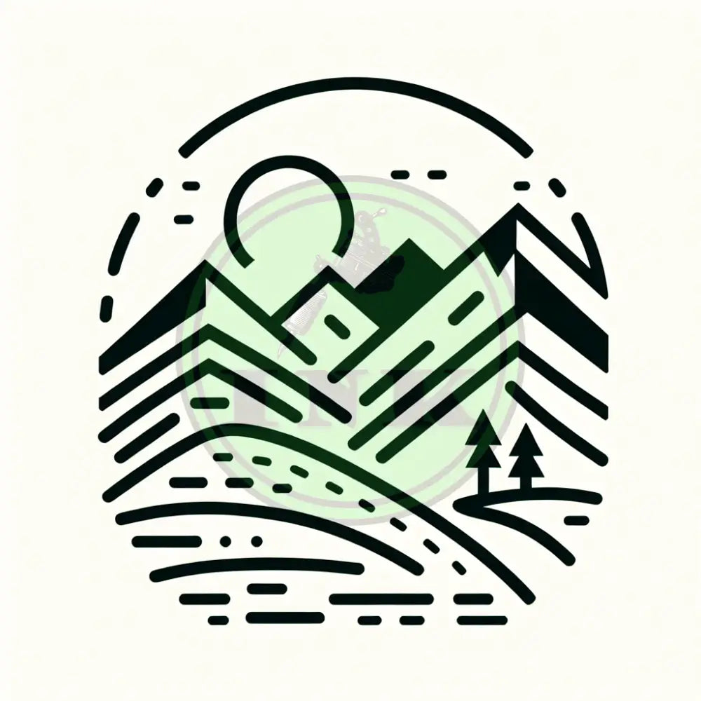 Geometric Peaks Digital Tattoo Design