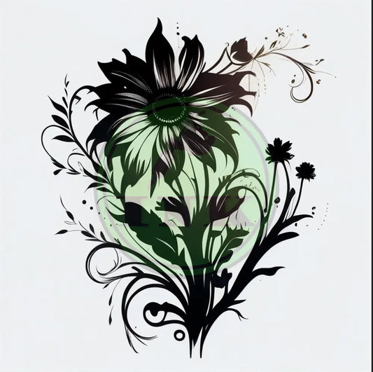 Glamour Flower Design Tattoo