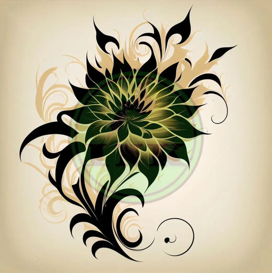 Glamour Flower Design Tattoo