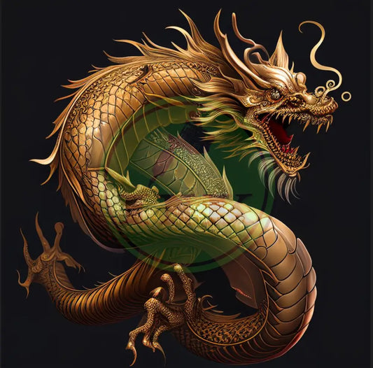 Golden Dragon Tattoo Design