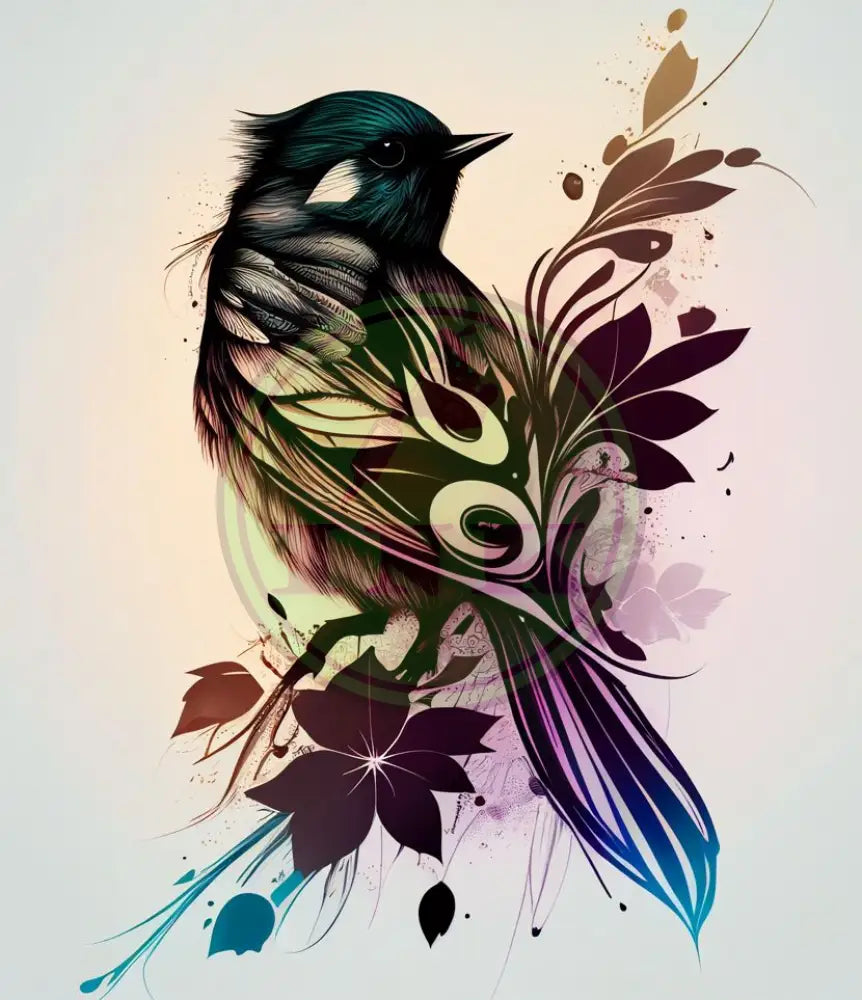 Graceful Bird Tattoo Design