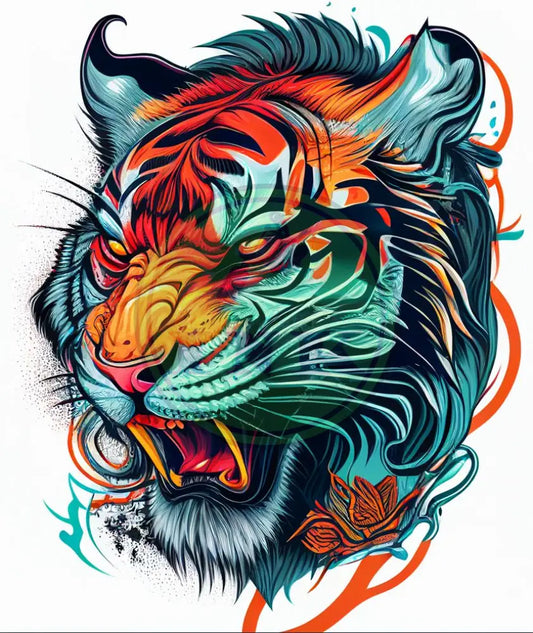 Graceful Tiger Tattoo Design