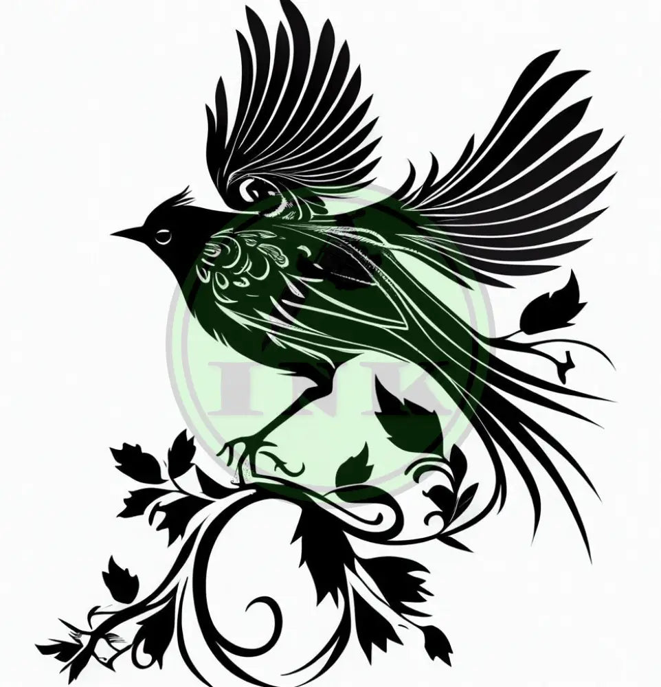 Happy Bird Tattoo Design