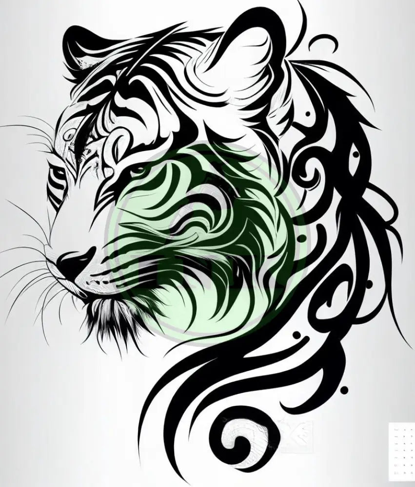 Impressive Tiger Tattoo Design