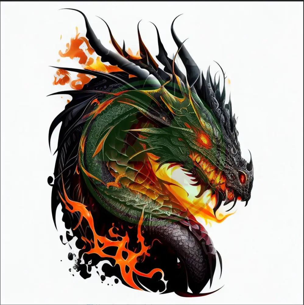 Infernal Dragon Tattoo Design