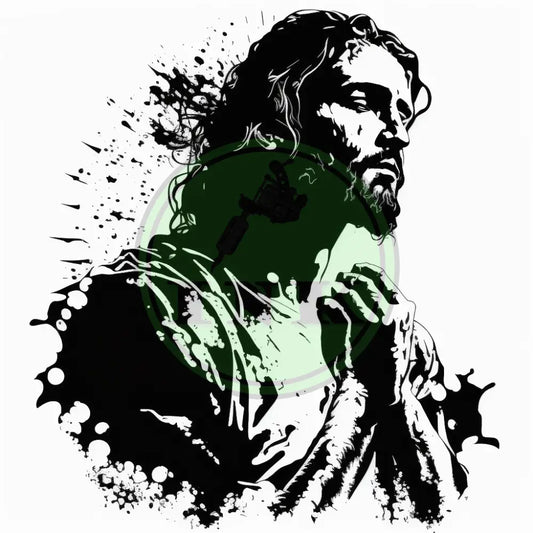 Jesus Prayer Tattoo Stencil