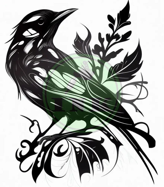 Joyful Bird Tattoo Design