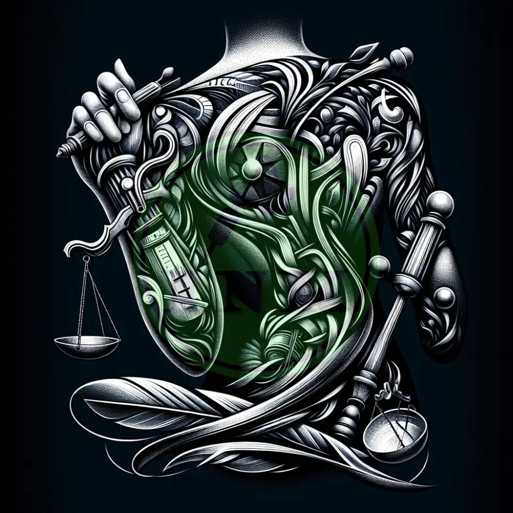 Justice Unveiled: Eric Adams Indictment Tattoo Design Digital