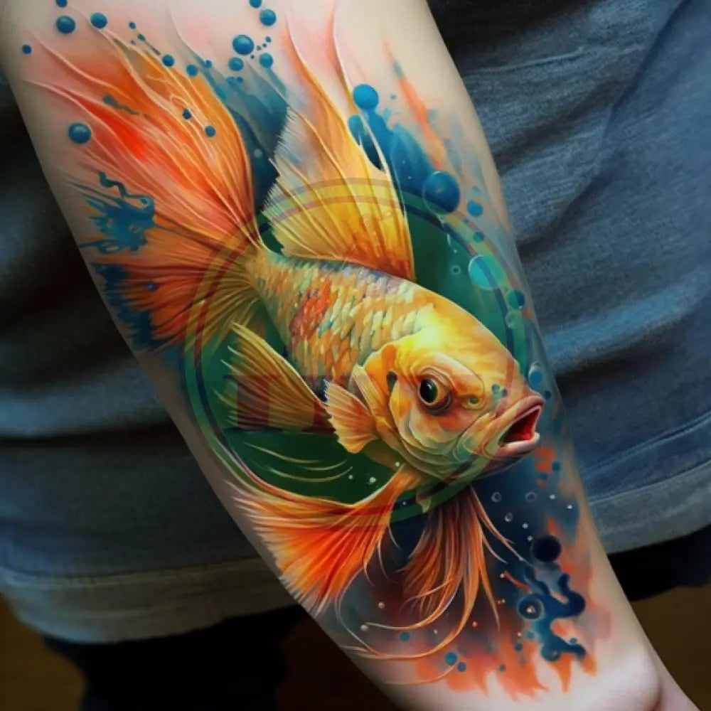 Koi Arm Tattoo Design - Japanese Fish Sleeve Art Tatttoo