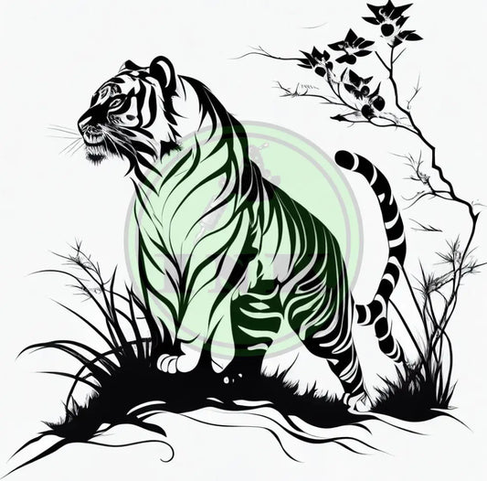 Powerful Tiger Tattoo Design