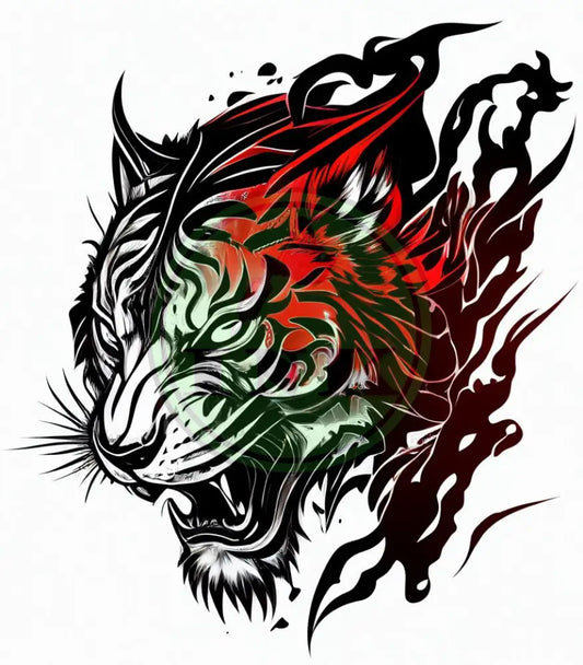 Powerful Tiger Tattoo Design