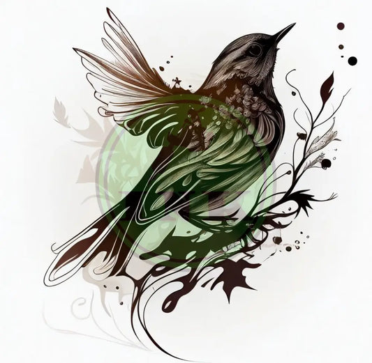 Pretty Bird Tattoo Design