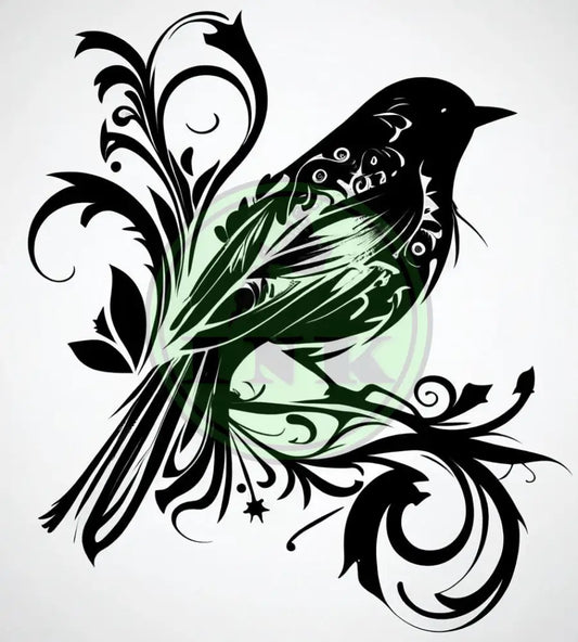 Pretty Bird Tattoo Design