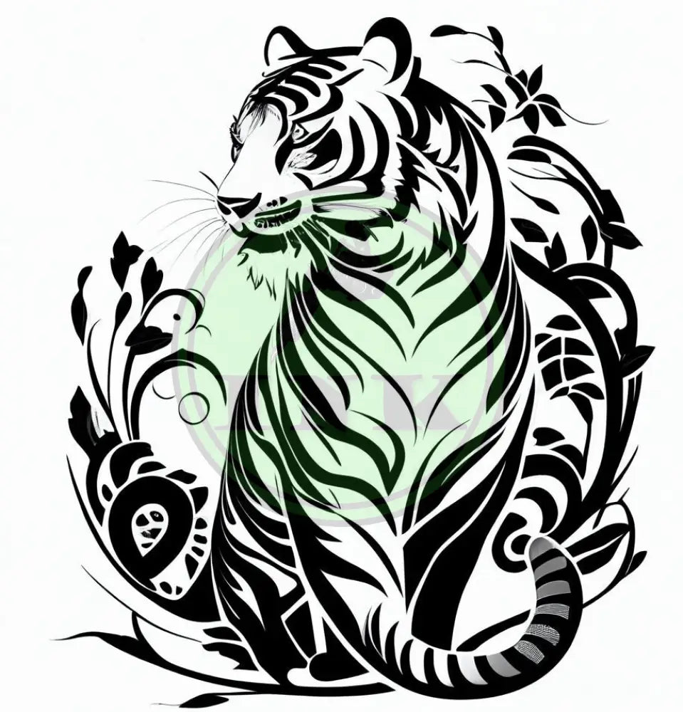 Regal Tiger Tattoo Design