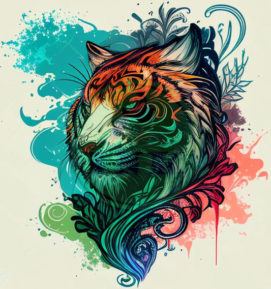 Resilient Tiger Tattoo Design