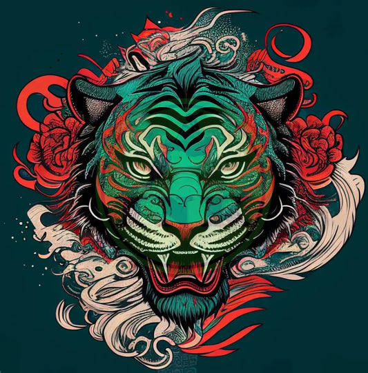 Robust Tiger Tattoo Design