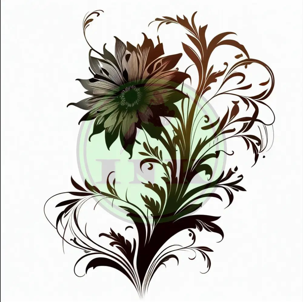 Serenity Flower Daisy Design Tattoo