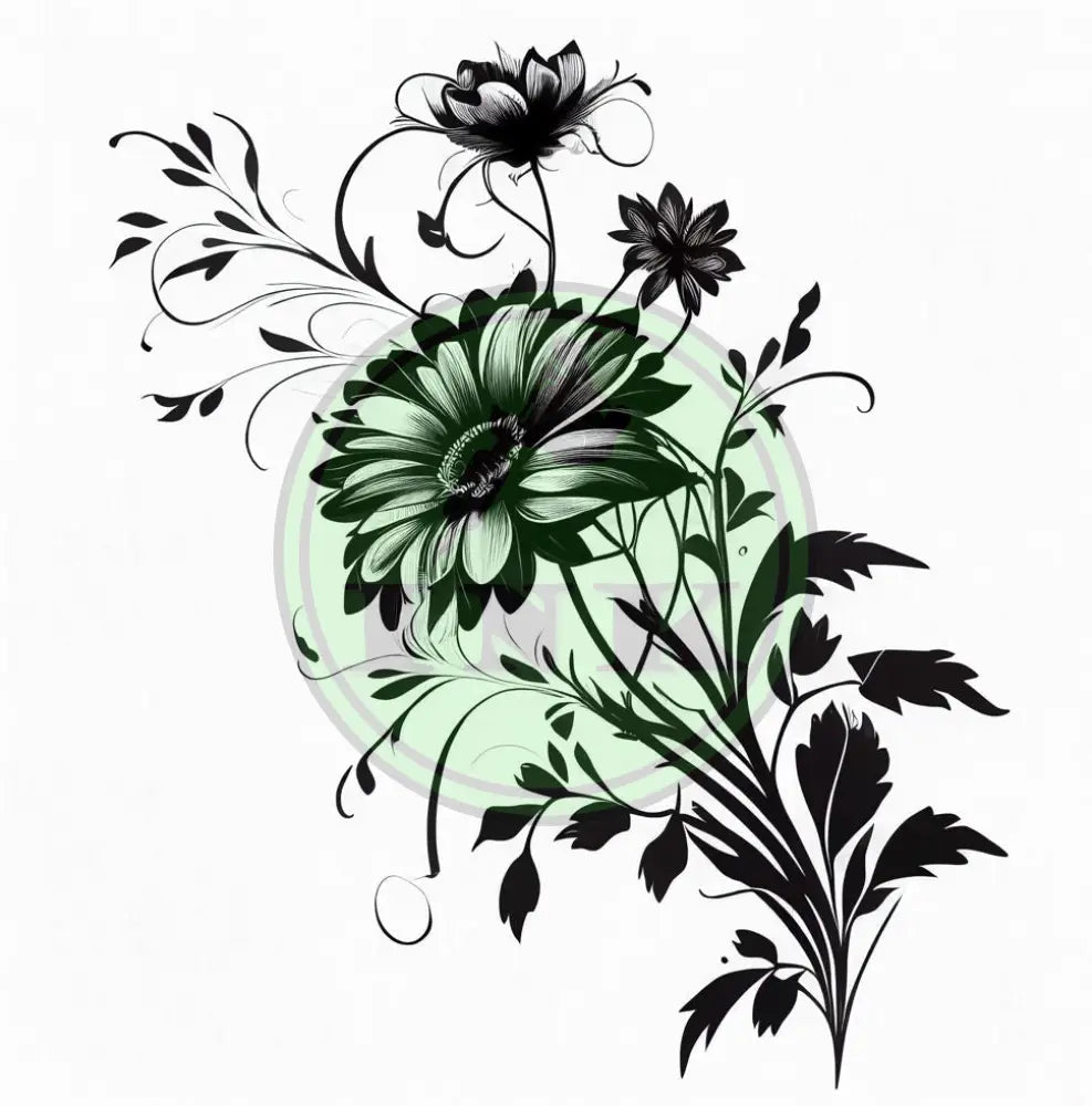 Splendor Flower Design Tattoo