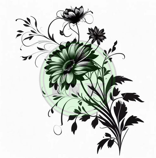 Splendor Flower Design Tattoo