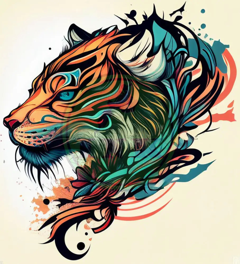 Stealthy Tiger Tattoo Design