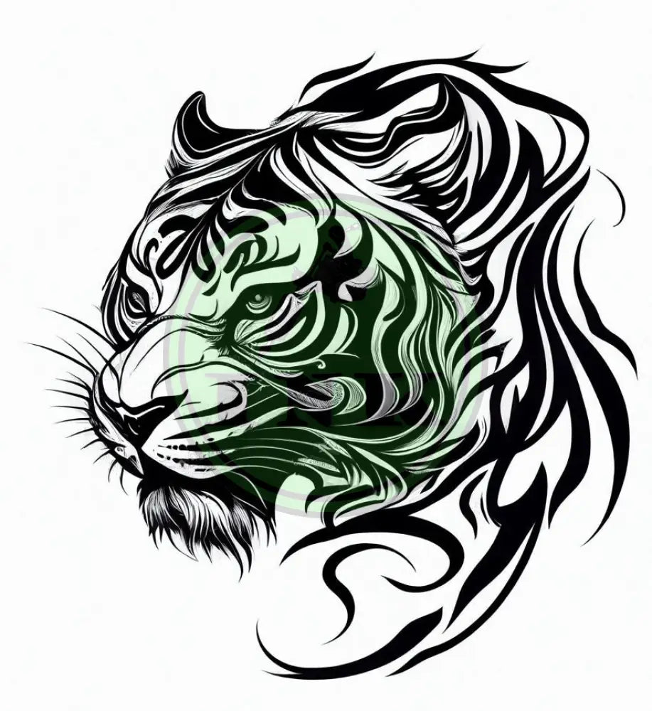 Stealthy Tiger Tattoo Design